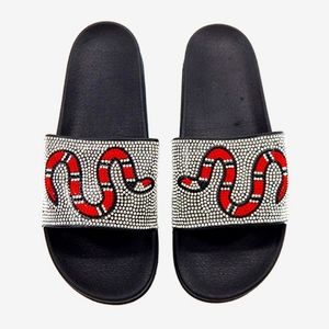 SALE!!! Rhinestone Sandals-fits like a size 9